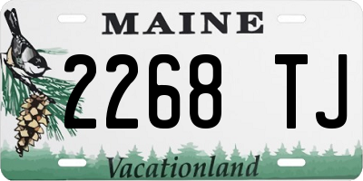 ME license plate 2268TJ