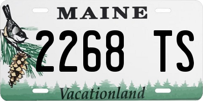 ME license plate 2268TS