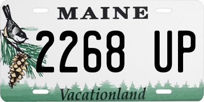 ME license plate 2268UP