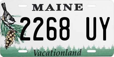 ME license plate 2268UY