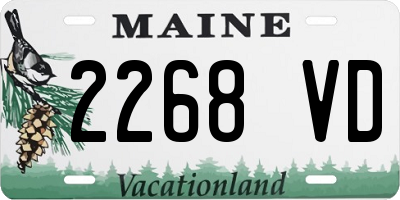 ME license plate 2268VD