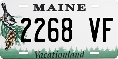 ME license plate 2268VF
