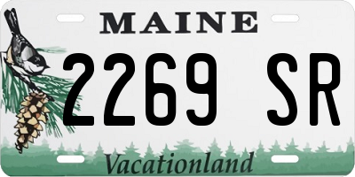 ME license plate 2269SR