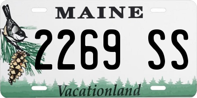 ME license plate 2269SS