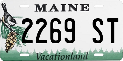 ME license plate 2269ST