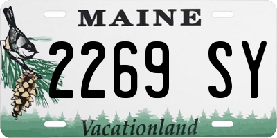 ME license plate 2269SY