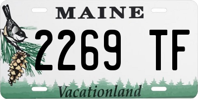 ME license plate 2269TF