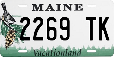 ME license plate 2269TK