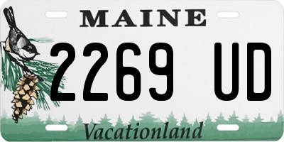 ME license plate 2269UD