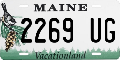 ME license plate 2269UG