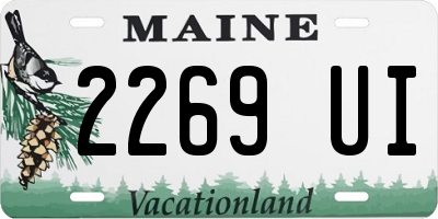 ME license plate 2269UI