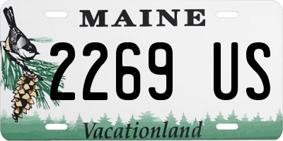 ME license plate 2269US