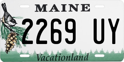 ME license plate 2269UY