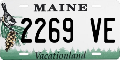 ME license plate 2269VE