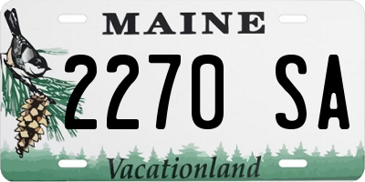 ME license plate 2270SA