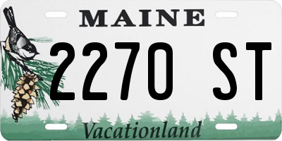ME license plate 2270ST