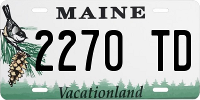 ME license plate 2270TD