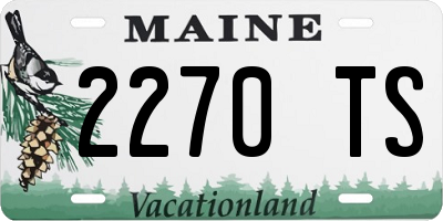 ME license plate 2270TS