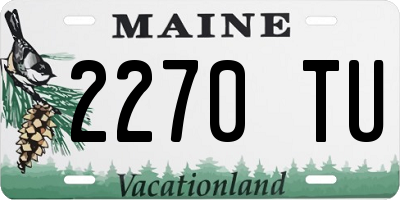 ME license plate 2270TU