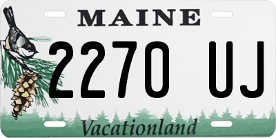 ME license plate 2270UJ