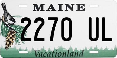 ME license plate 2270UL