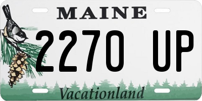 ME license plate 2270UP