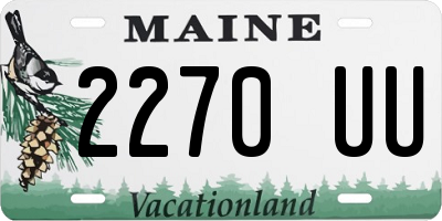 ME license plate 2270UU