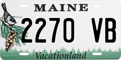 ME license plate 2270VB