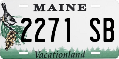 ME license plate 2271SB