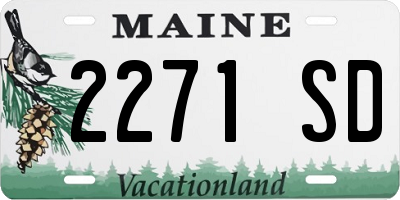 ME license plate 2271SD