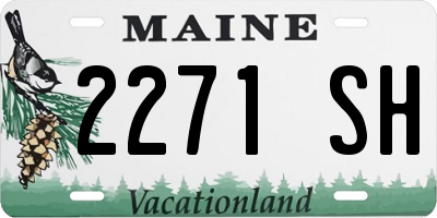 ME license plate 2271SH