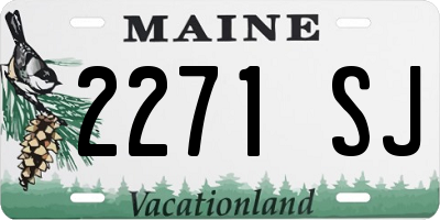 ME license plate 2271SJ