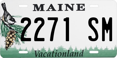 ME license plate 2271SM
