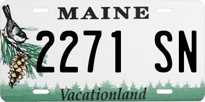 ME license plate 2271SN