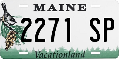 ME license plate 2271SP