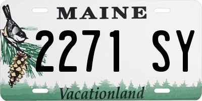 ME license plate 2271SY