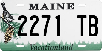 ME license plate 2271TB