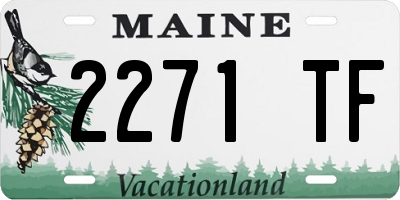 ME license plate 2271TF