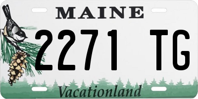 ME license plate 2271TG