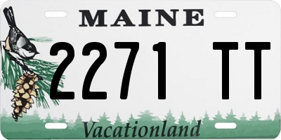 ME license plate 2271TT