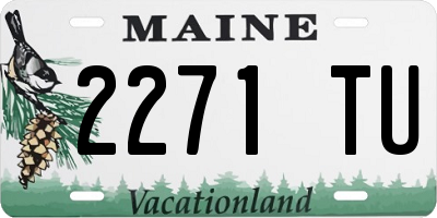 ME license plate 2271TU