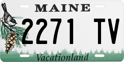 ME license plate 2271TV