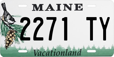 ME license plate 2271TY