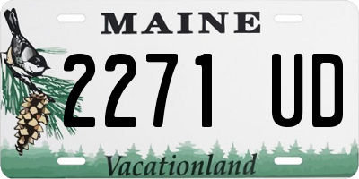 ME license plate 2271UD