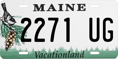 ME license plate 2271UG