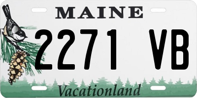 ME license plate 2271VB