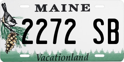 ME license plate 2272SB