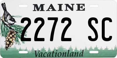 ME license plate 2272SC
