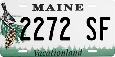 ME license plate 2272SF