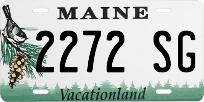 ME license plate 2272SG